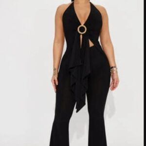 Elegant Black Halter Jumpsuit